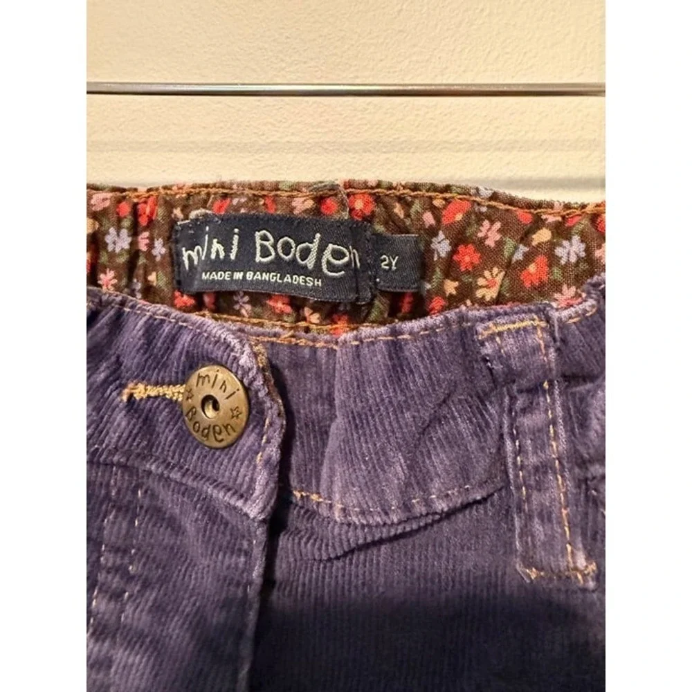 Mini Boden 2T Corduroy Navy/Purple VGUC